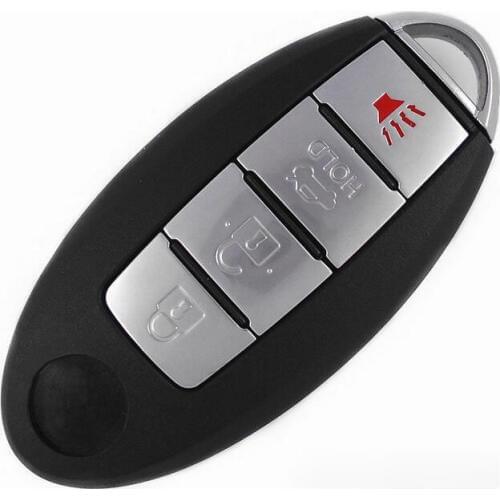 Keyless Entry 4 Buttons Smart Remote Control Key Shell Case For Infiniti G37 Without Side Groove Fob Key Cover (Old Models)
