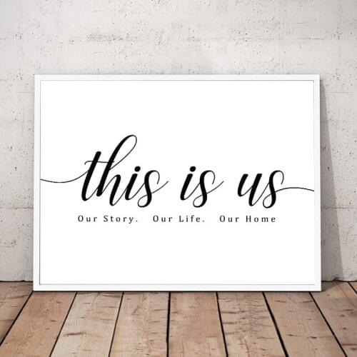 Our Story Our Life Our Home Black and White Wall Art Canvas Paintings Print Poster Pictures for Bedroom Modern Home Decor