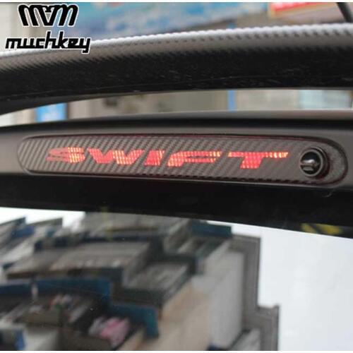 For Suzuki Swift Additional Brake Light Sticker Styling Carbon Fiber Brake light Sticker Car Decorative Cover car accessories