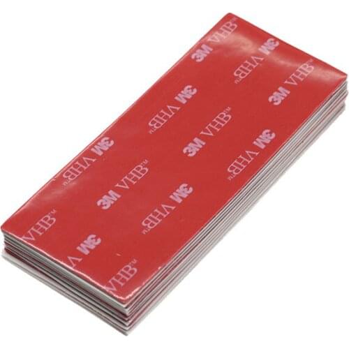 10 Pieces Of 3m Gray Tape Double-sided Foam Pad 100x40x1Mm Strong Bonding Strength Assembly Planning Office Stationery Tape