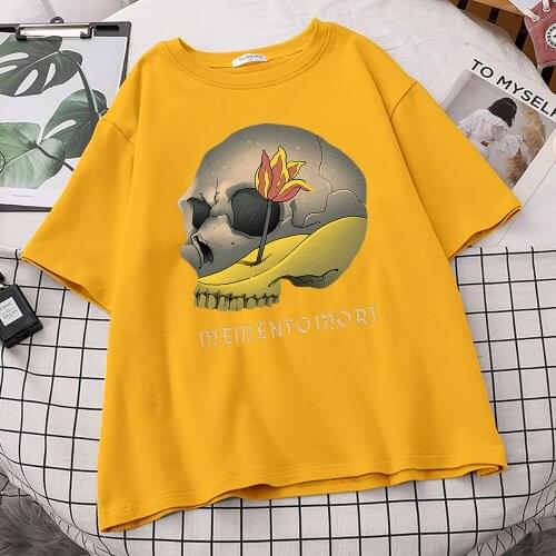 Funny Skeleton Memento Mori Pattern Man Tshirt Funny Pattern Clothes Summer New Men Tshirts Hip Hop S-3XL T-Shirt For Mens