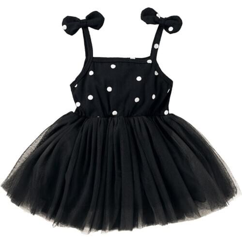 Girl Romper Summer Toddler Baby Girls Bowknot Dot Print Suspender Tulle Princess Dress Newborn Baby Clothes For Casual Baby