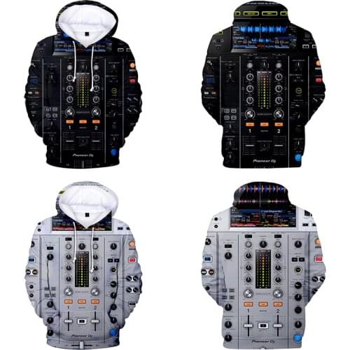 Pioneer Dj Costume 3d Hoodies Pullover Men Women Hoodie Hoody Tops Daily Casual Long Sleeve 3D Hood Hooded Sweatshirts Plus Size
