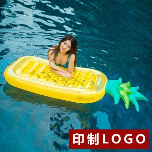 Fashion Swimming Pool Toy Inflatable Bed for Swimming Pineapple Air Inflatable Bed Anti-UV Lounge Chair Swimming Pool Toy