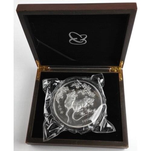 Mouse of 1kg silver plated coin with box and certification Free Shipping