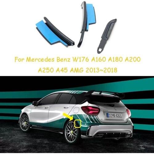 Carbon Fiber Rear Bumper Cover Trim Fender Flare Extension Wheel Eyebrow For Mercedes W176 A160 A180 A200 A250 A45 AMG 2013-2019