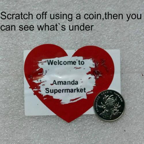 Scratch Off Sticker 27mm x 32mm Love Heart Shape Red Color Scratch Off Using A Coin Blank For Secret Code Cover Wedding Sticker