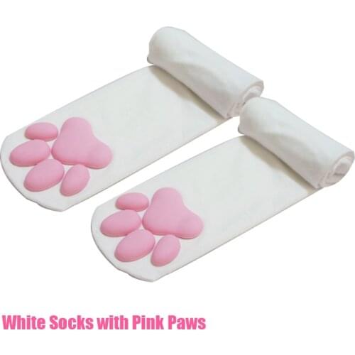 New Cat Paw Socks for Women Girls Kawaii 3D Cat Claw Toe Beanies Cute Gift Lolita PawPads Cosplay Cat Paw Pad Thigh High Socks