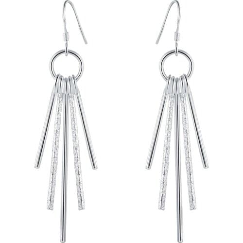 New Jewelry 925 Sterling Silver Earrings Tassel Earrings Woman Charm Jewelry Gift