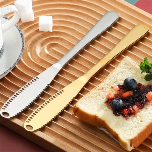 Stainless Steel Butter Knife Holes Cheese Dessert Knife Cutlery Toast Wipe Cream Bread Cutter Tableware Kitchen Tools ножи