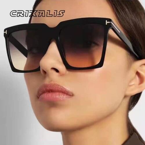 CRIXALIS Luxury Women Sunglasses 2021 Fashoin Square Oversize Decorative Sun glasses Ladies Men UV400 Anti Glare zonnebril heren