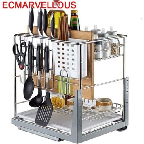 Cestas Corredera Accesorios Organizar Para Armario Pantries Stainless Steel Cozinha Organizer Kitchen Cabinet Storage Basket