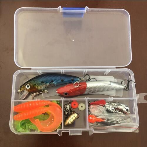 Fishing Lure Set 24pcs Minnow Baits Kit Wobbler Crankbaits with Box lead Hooks soft lures Fishing Tackle Jigging hard Bait pesca