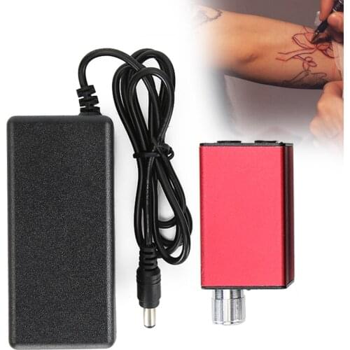Professional Mini Portable Tattoo Machine High Quality Aluminum Alloy Rectangle Power Supply Universal All Over World Voltage