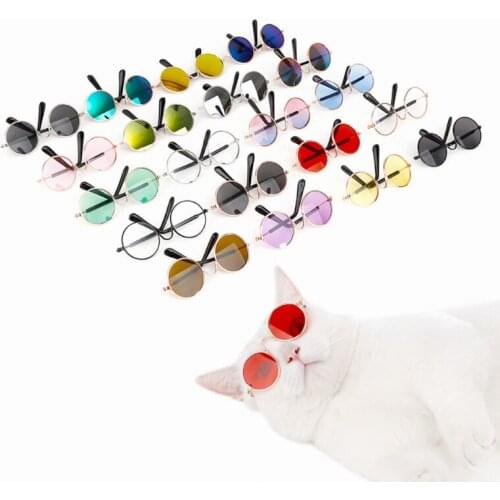 16 Color Pet Sunglasses Pet Supplies Dog Glasses Cat Glasses Pet Photo Props Birthday Gift UV Protection Small Dogs Cat Glasses