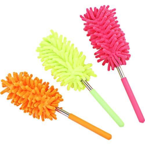 Random Color Telescopic Microfibre Duster Extendable Cleaning Home Car Cleaner Dust Handle Dust Mites Portable Dusting Brush