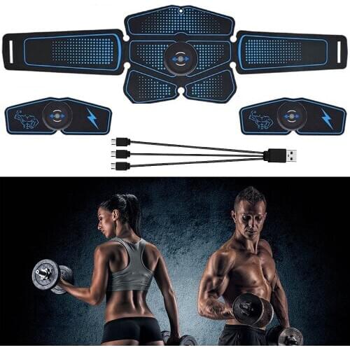 Workout Abdominal Belt Electrostimulation ABS Muscle Stimulator Hip Muscular Trainer Toner Home Gym Fitness Equipment Women Men