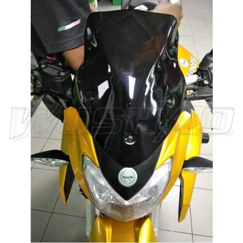 Motorcycle Windshield WindScreen Screen For 2010 2011 2012 2013 2014 2015 2016 2017 Benelli BJ600 BN600i BN BJ 600 i Black Clear