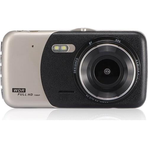 TiOODRE 1080P Dash Camera 4 Inch IPS Full View Screen Car DVR Dual Lens Car DVR Camera VGA 30FPS Car Accessories