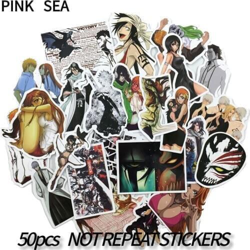10/30/50Pcs/set Japanese Anime BLEACH Stickers For DIY TOY ScrapbookScrapbook Bicycle Skateboard Snowboard Laptop Luggage TOA