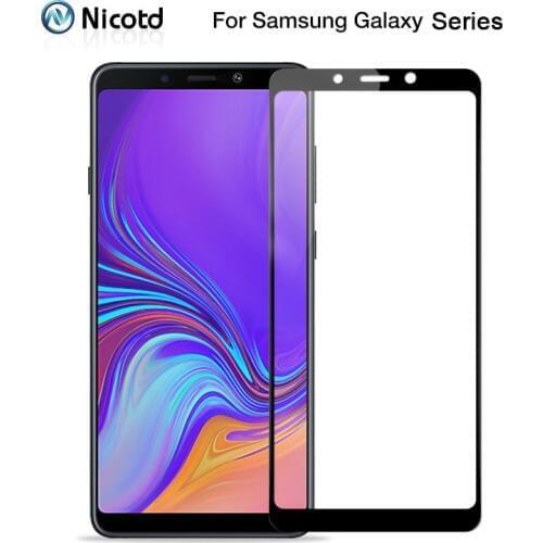 9H Glass Tempered Film For Samsung A9 2018 Full Cover Screen Protector For Samsung A6 A6+ A8 A8+ A7 J6 J7 J8 2018 J3 J5 J7 2017