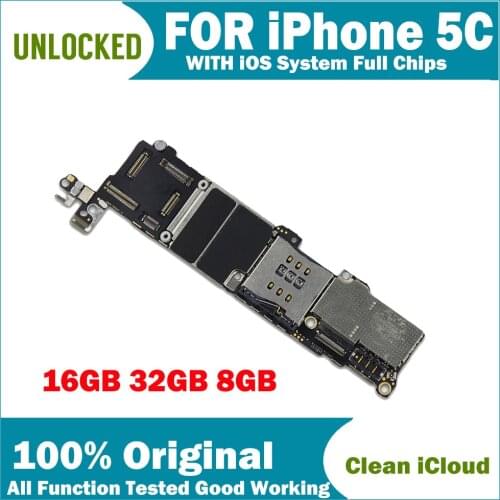 Full unlocked for iphone 5C Motherboard with Clean iCloud,100% Original for iphone 5C Mainboard with IOS System,Free Shipping MB