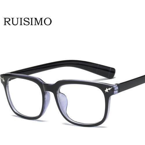 Women Men Square Glasses frame Female Brand Designer gafas De Sol Spectacle Plain Gafas eyeglasses eyewear Glasses for women men