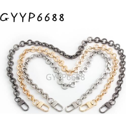 1-5 pieces 3mm thick Iron 3 colors purse chain Strap Gold For Bags With Thick Shoulder Bag accessories with 1 pair hook