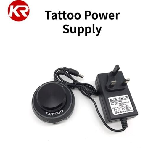 1Pc Black Colorful Tattoo Power Supply Adjust Voltage With Power Adaptor For Coil Rotary Tattoo Machine Rotary Control Switch