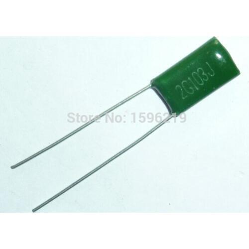 10pcs Mylar Film Capacitor 400V 2G103J 0.01uF 10nF 2G103 5% Polyester Film capacitor