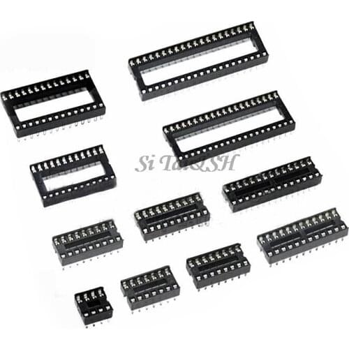 10PCS IC Sockets DIP6 DIP8 DIP14 DIP16 DIP18 DIP20 DIP28 DIP40 pins Connector DIP Socket 6 8 14 16 18 20 24 28 40 pin