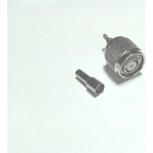 100 pcs RP-TNC Crimp Plug RF connector for LMR100 RG316 RG174 Coaxial Cable New