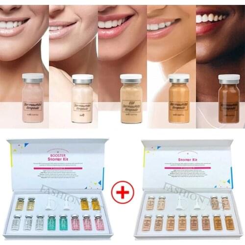 12pcs/set BB Skin Cream Glow Meso White Brightening Serum Derma Booster Natural Nude Concealer Skin Whiteing Foundation Treament