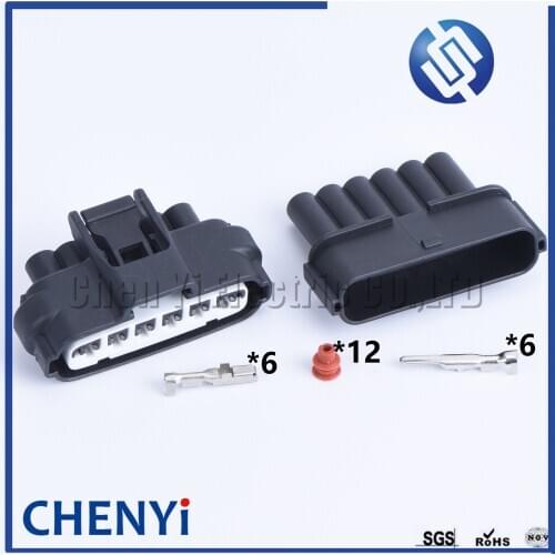 2 Sets 6 Pin 90980-11858 7283-1968-30 Auto Electric Throttle restrictor Plug Accelerator Socket Connector For Auto Toyota Mazda