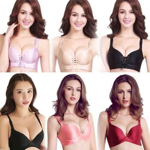2Pcs/Set Women Bra Sexy Seamless Underwear B-C Cup Underwire Bralette Wire Free Brassiere Push Up Gather Bras Bralette Lingerie