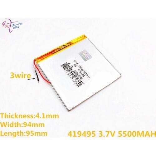 3 line Liter energy battery The tablet Rechargeable batteries 419495 419595 409595 3.7V 5500MAH lithium battery P85 Tablet PC
