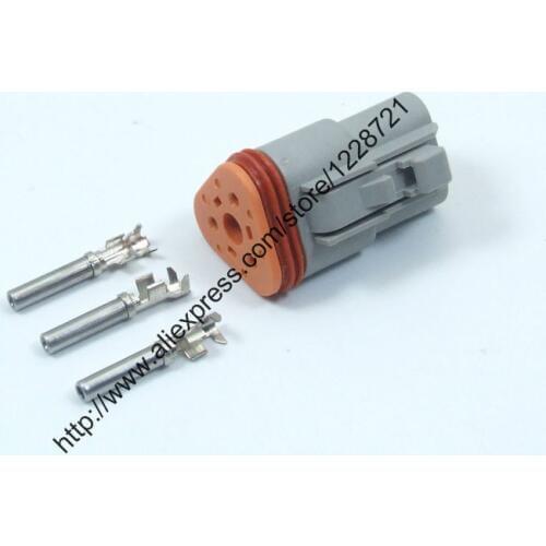 3 Way Plug Connector Kit DT06-3S 3 Pins Female Wire Connector Kit Complete With Wedgelocks&Crimping Terminal