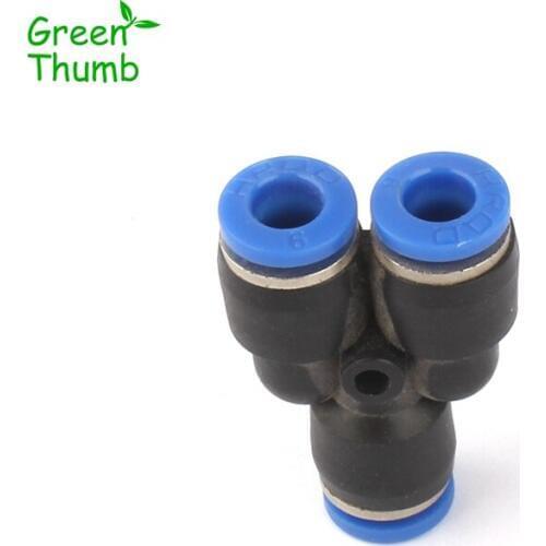 36pcs Y-Type Connectors 6mm/8mm Mist Spray Hose Plastic Tee for Horticultural Irrigation Water Pipe Spliter Pneumatic Connector