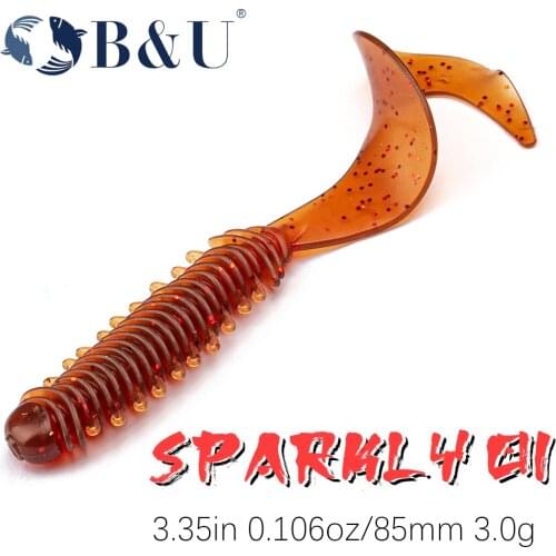 B&U 85mm Fishing Lures Soft Swimbait Artificial Wobblers Fishing Lures Soft Baits Silicone Shad Worm Bass leurre souple