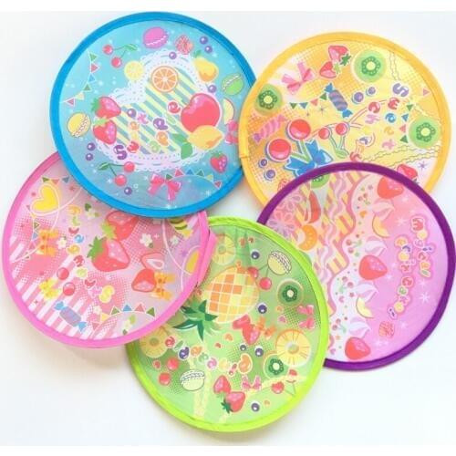 Free shipping (5pcs/lot) Nylon Portable Folding Fan for gift Fan cool summer hand fan/Flying disk creative party gift