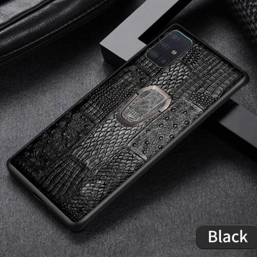 For Samsung Galaxy A72 A32 A52 5G ultra phone case Genuine Leather Cowhide A70 A71 A51plus 4G mobile Bracket Back cover