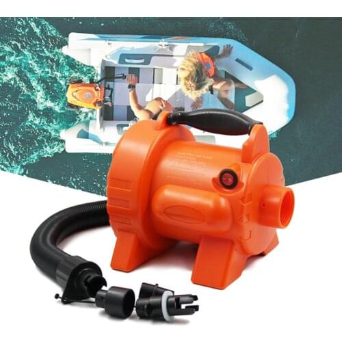 Electric Air Pump 800W with 3 Different Nozzles Anti-Lost Design Automatic Air Inflator for Inflatable Air Mattress Boat Air Bed