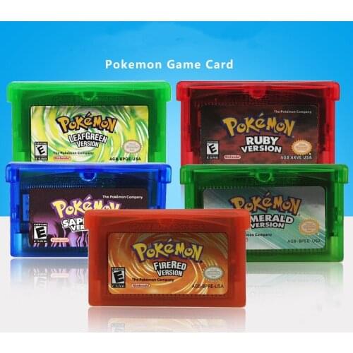 Pokemon GBA Game Card Series Video Game Cartridge Console Card English Language NDSL GB GBC GBM GBA SP