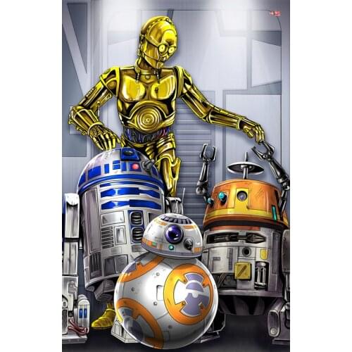 JMINE Div 5D Robot planet universe wars Full Diamond Painting cross stitch kits art High Quality Scenic 3D paint by diamonds