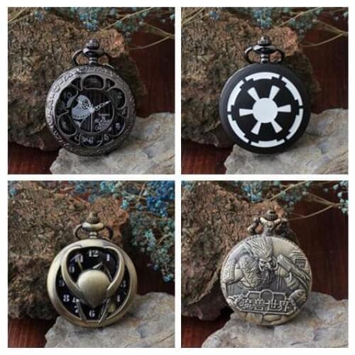 Nightmare Before Christmas Loki World of warcraft quartz antique Modern hours woman And men Necklace pocket watches gift KJl93