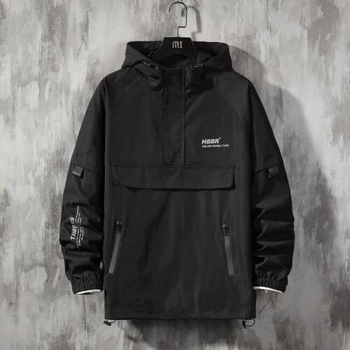 Men Jackets and Coats Loose Streetwear Casual Outwear Coats Hip Hop Mens Windbreaker Overcoat