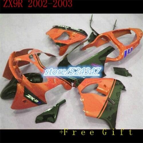 Hot Sales kit For KAWASAKI NINJA 02 03 ZX9R High Quality ZX 9R 02-03 orange black 2002 2003 ZX-9R Full Fairings Kits