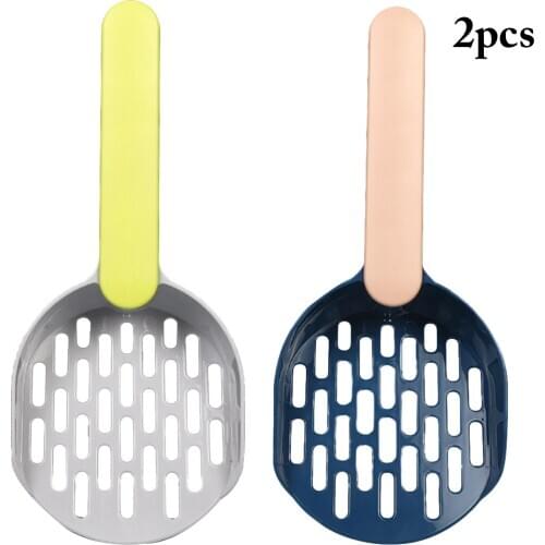2pcs Cat Litter Scoop Premium Resin Material Lightweight Small Holes Cat Sand Shovel Kitten Scoop Cat Food Spoon Pet Supplies