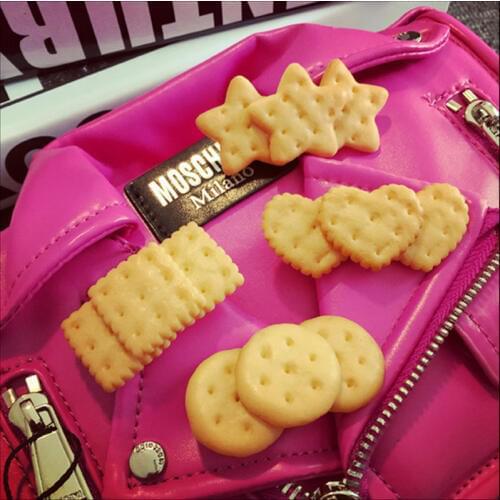 Cute Round Heart Star Square Cookies Barrettes For Women Kids Hair Clips Crab Headdress Headwear Hair Jewelry Harajuku