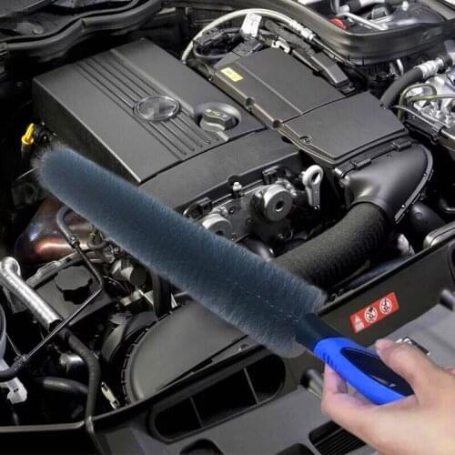Soft Car Engine Bendable Detailing Wash Brush Car Washing Brush for Wheels Rims Exhaust Tips Vehicle Engine Motorcycles